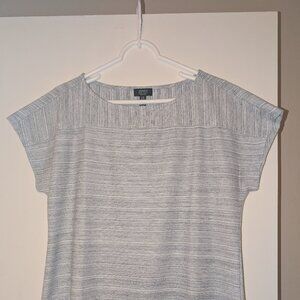 Jones New York Grey Stripe Top